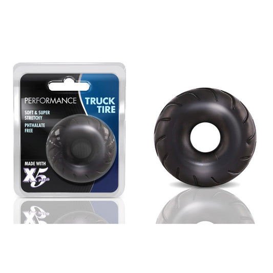 Performance Truck Tire Stretchy Cock Ring - Black - Stretchy Cock Rings
