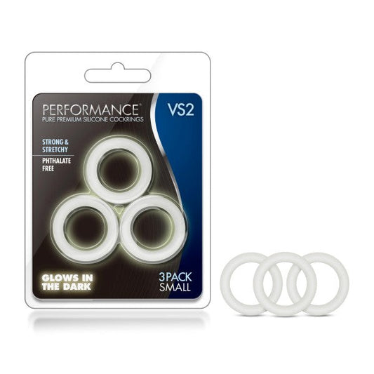 Performance VS2 Silicone Cockrings - Small - Cock Rings