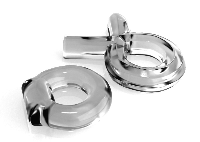 Pipedream Classix Couples Cock Ring Set Clear Ball and Cock Toys