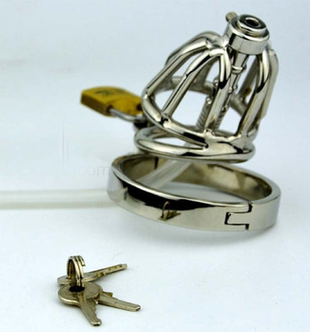 Pisser Steel Chastity Cage - Male Chastity
