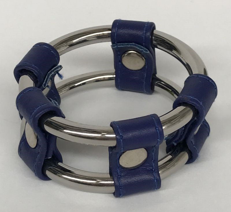 Plaintube Steel Double Cock Ring in Purple Cock Rings