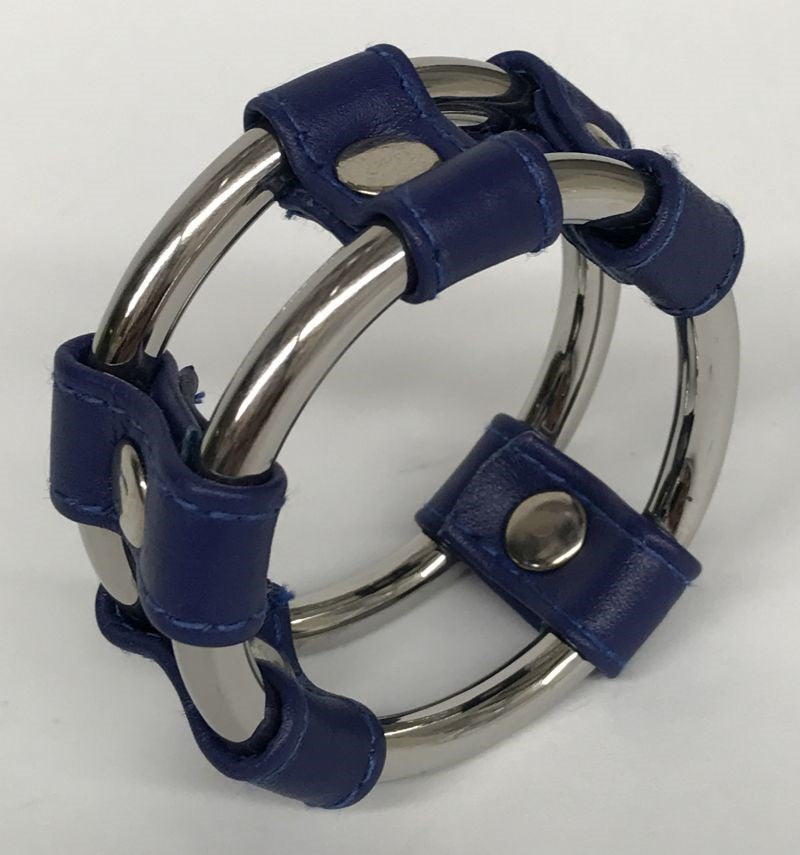 Plaintube Steel Double Cock Ring in Purple Cock Rings