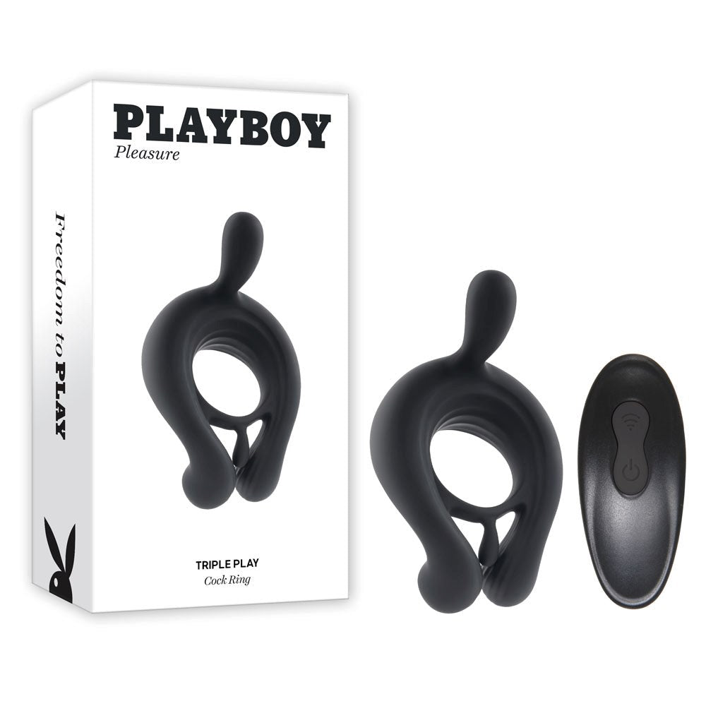 Playboy Pleasure Triple Play Vibrating Cock Rings