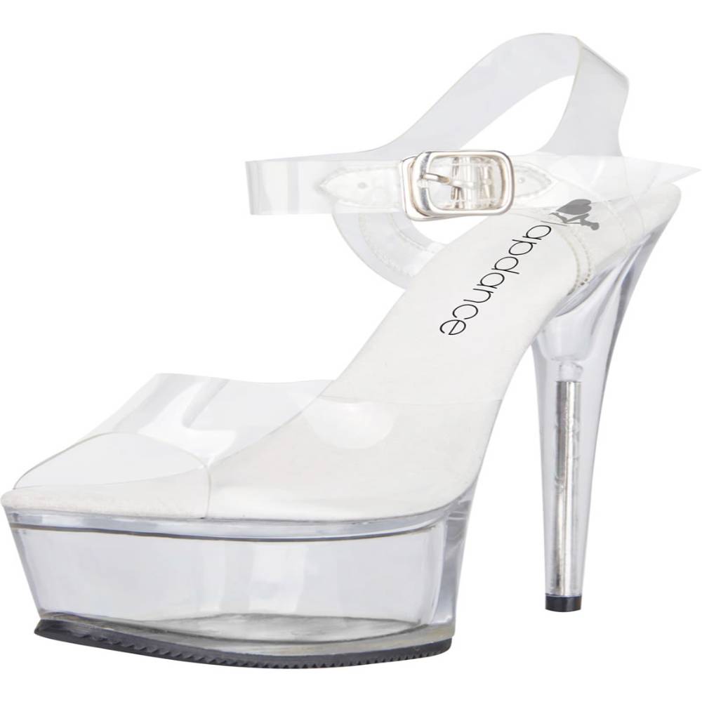 Lapdance Clear Platform Sandal With Quick Release Strap 6 inches Heel Womens Footwear