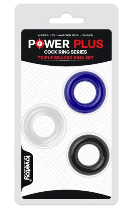 Power Plus Triple Donut Ring Set - Cock Rings