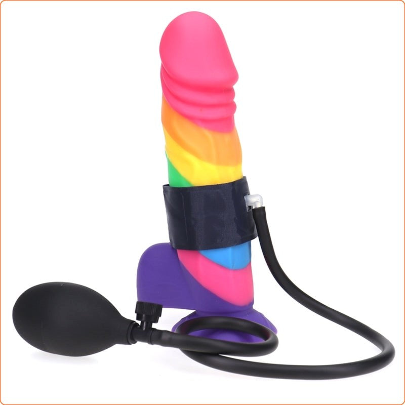 PRIDE Inflatable Strap Cock Ring Ball and Cock Toys