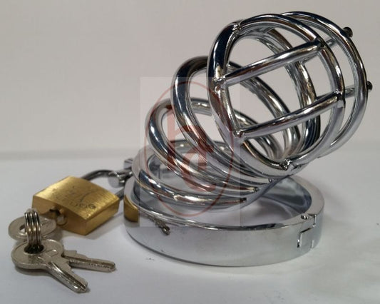 Prison Lock Chastity Cage 4 Rings - Male Chastity