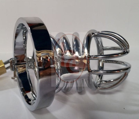 Prison Lock Chastity Cage 4 Rings - Male Chastity