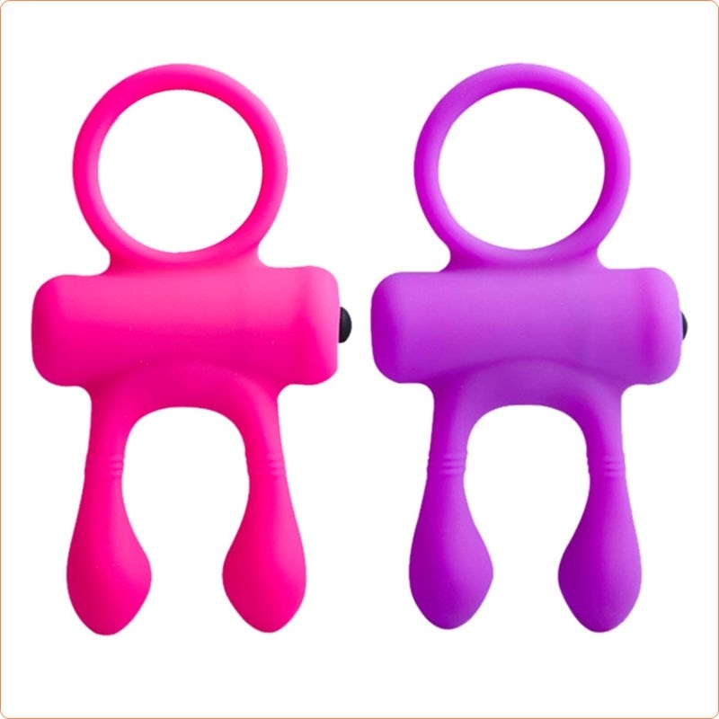 Rabbit Silicone Cockring Ball and Cock Toys