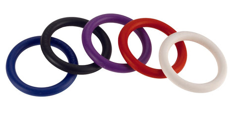 Rainbow Nitrile Cock Ring 5 Pack - Cock Rings
