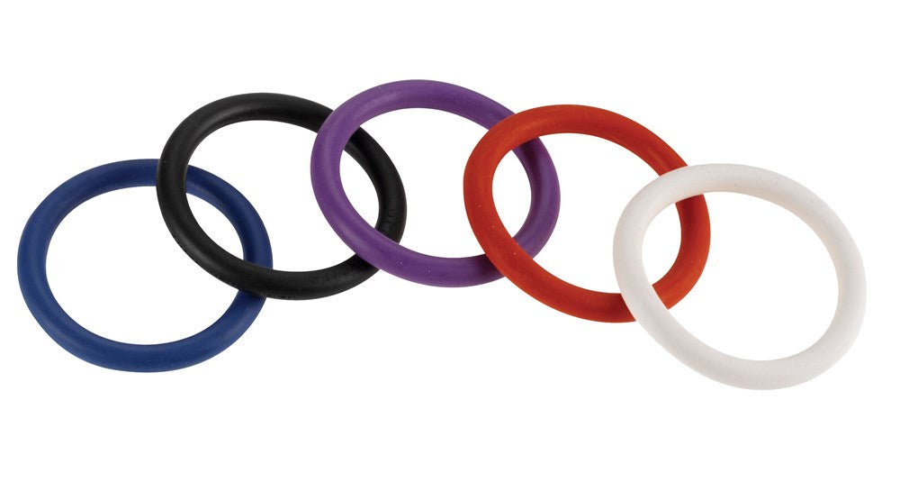 Rainbow Nitrile Cock Ring 5 Pack Cock Rings