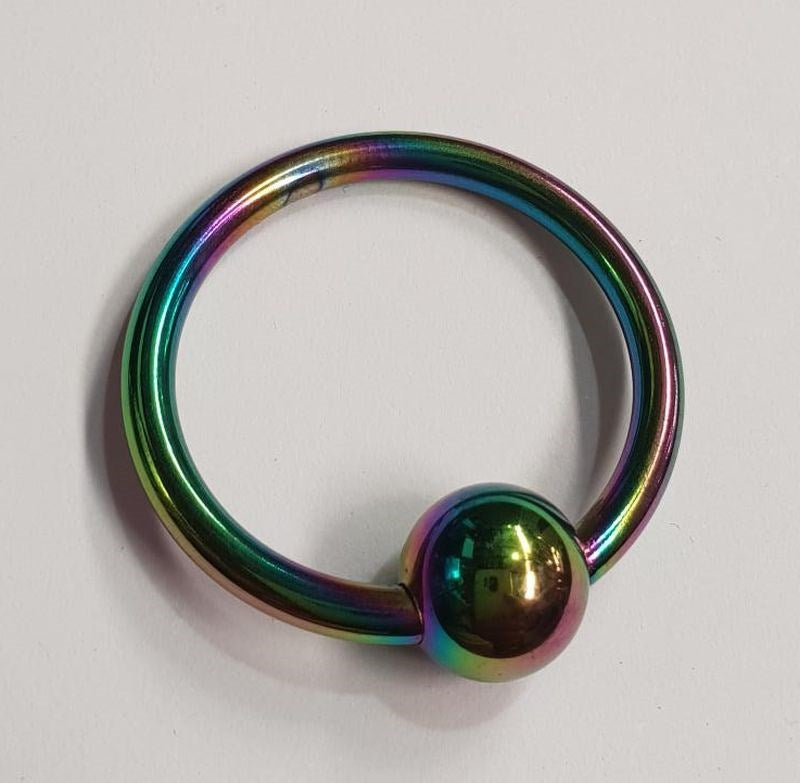 Rainbow Penis Head Glans Ring with Ball Cock Rings