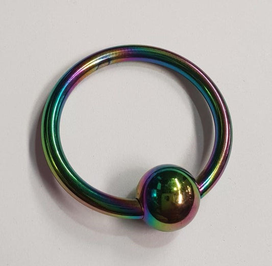 Rainbow Penis Head Glans Ring with Ball - Cock Rings