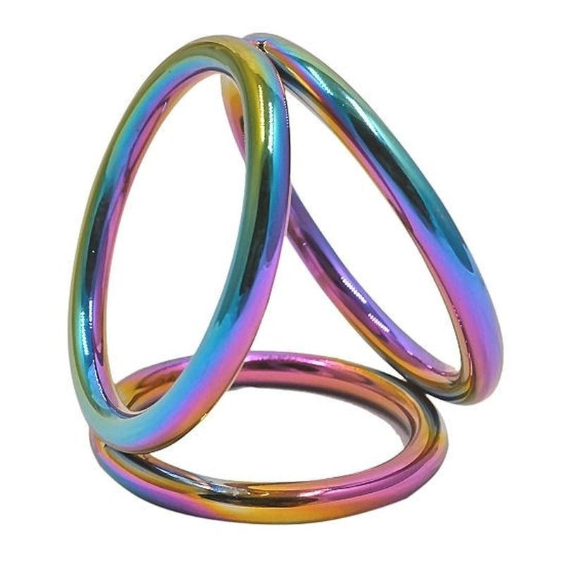 Rainbow Triple Cock and Ball Ring Cock Rings