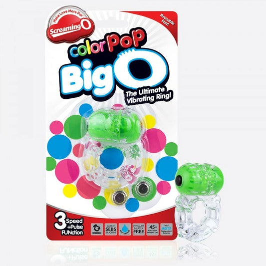 ScreamingO ColorPop Big O - Soft, Stretchy Vibrating Pleasure Ring - Vibrating Cock Rings