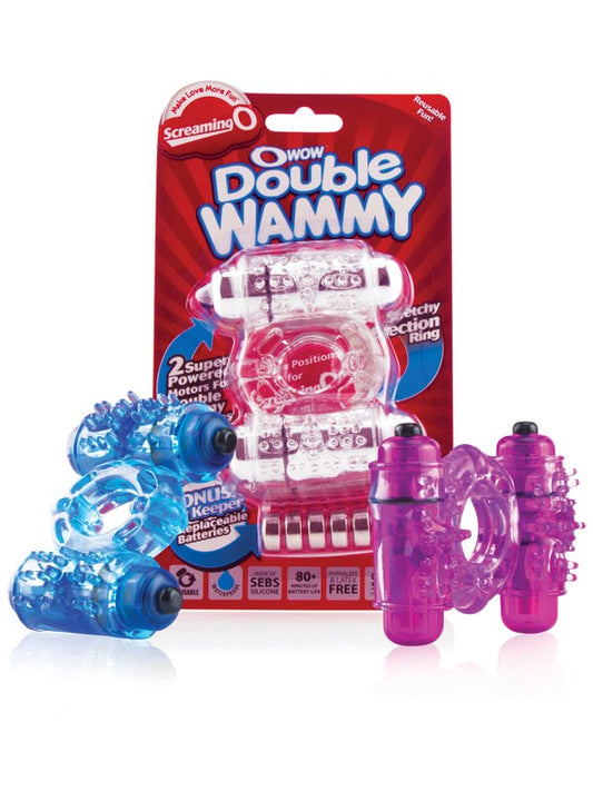 ScreamingO The O Wow Double Wammy - Vibrating Cock Rings