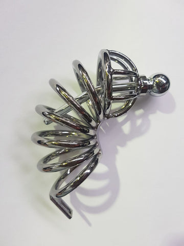 Seven Layers Asylum Cock Cage & Plug - Male Chastity