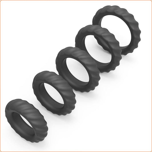 Silicone Penis Rings for Erection Enhancing - Ball and Cock Toys