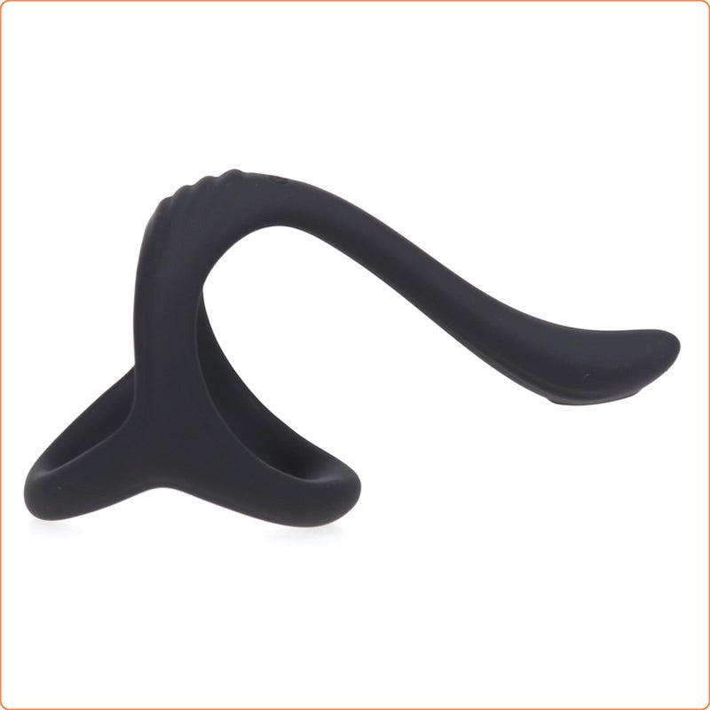 Silicone Triangle Penis Ring with Teasing Tail Ball and Cock Toys