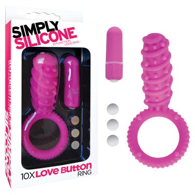 Simply Silicone 10X Love Button Ring - Cock Rings