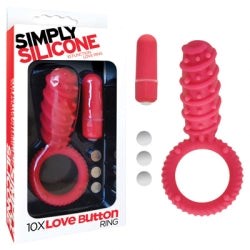 Simply Silicone 10X Love Button Ring - Cock Rings