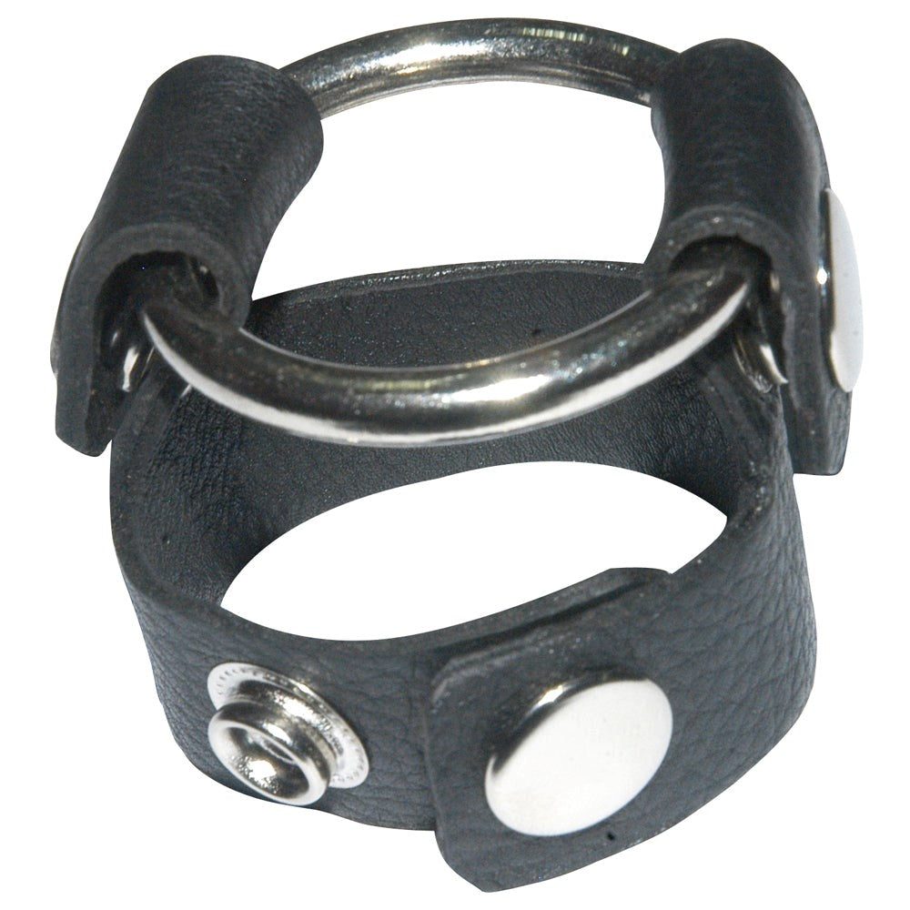 Sinners Leather Cock Ring With O-Ring Cock Rings