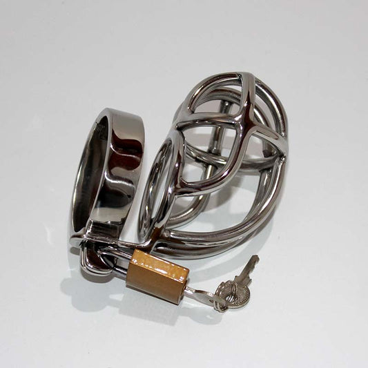 Hell's Couture Slumpy Metal Chastity Cage - Unparalleled BDSM Bliss - Male Chastity