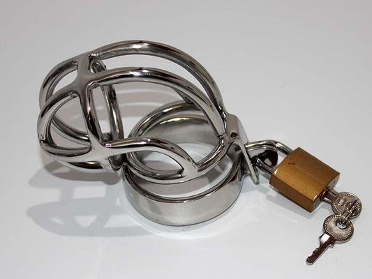 Hell's Couture Slumpy Metal Chastity Cage - Unparalleled BDSM Bliss - Male Chastity