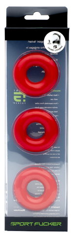 Sport Fucker Chubby Cockring 3 pack - Cock Rings