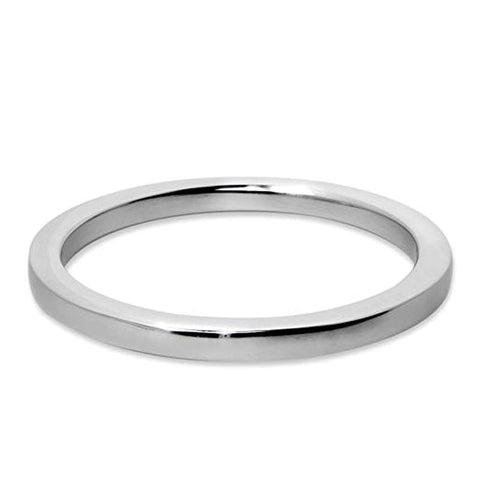 Hell's Couture 6mm Square Edged Steel Pleasure Ring - Cock Rings