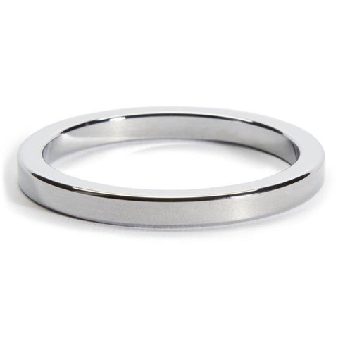 Square Edged Steel Cock Ring 8mm - Cock Rings
