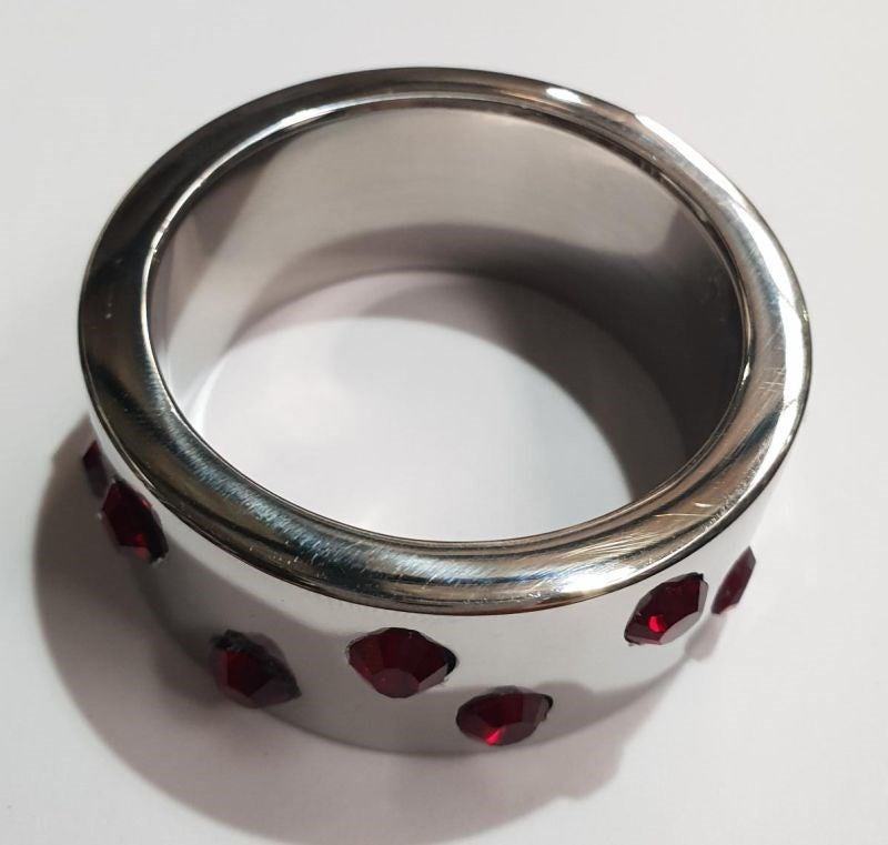 Staggered Ruby Encrusted Cock Ring Cock Rings