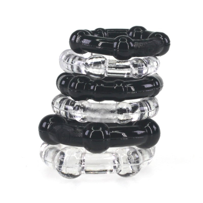 Stay Hard Beaded Cock Ring Set Cock Rings