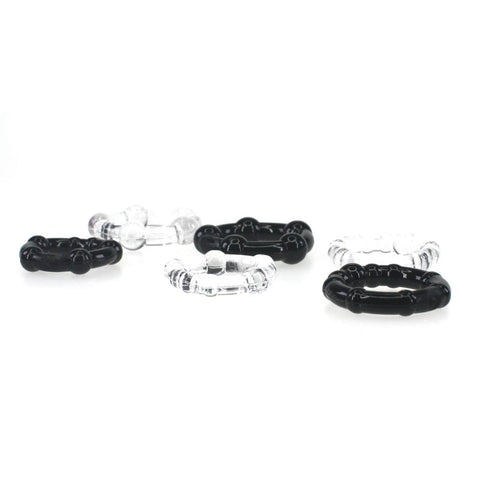 Stay Hard Beaded Cock Ring Set - Cock Rings