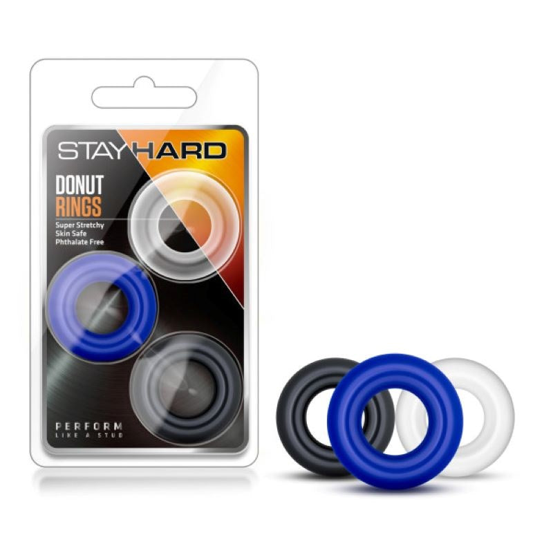 Stay Hard Donut Stretchy Cock Rings - Assorted Cock Ring Sets