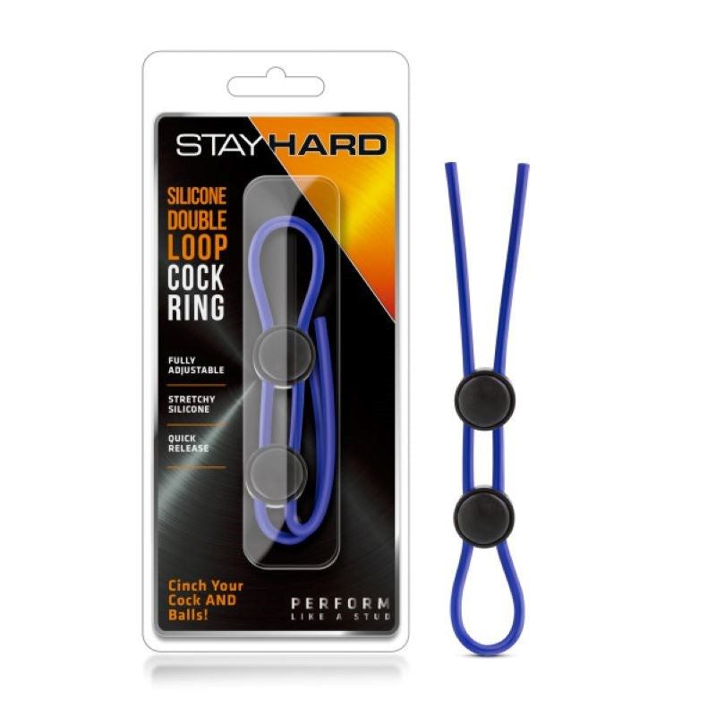 Stay Hard Silicone Double Loop Cock Ring Stretchy Cock Rings