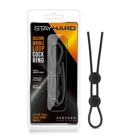 Blush Novelties Stay Hard - Adjustable Silicone Cock Ring for Intense Experiences - Stretchy Cock Rings