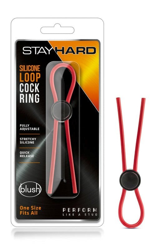 Blush Novelties Stay Hard Silicone Loop Cock Ring Cock Rings