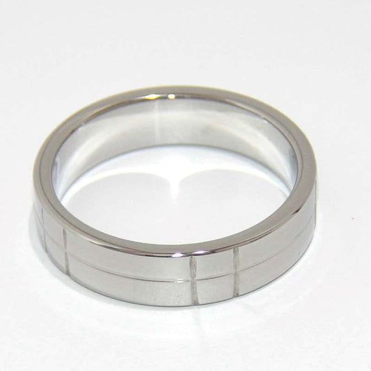 Steel Grooved Cock Ring - Cock Rings
