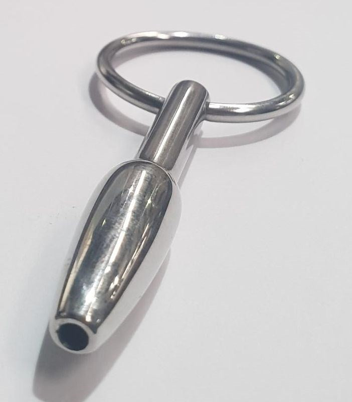 Steel Pleasures Penis Plug Olive Cum Thru with Ring Penis Plugs