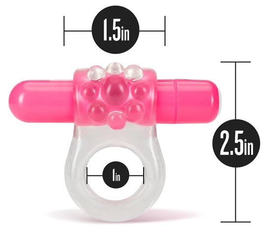 Blush Novelties Teaser Vibrating C-Ring - Soft, Versatile, and Lab-Tested - Vibrating Cock Rings