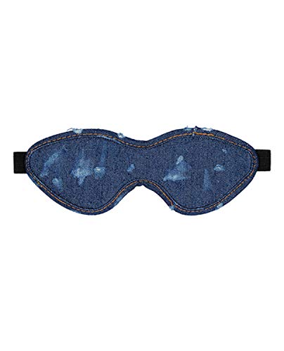 Shots Toys Fashionable Denim Bondage Eye Mask - Masks And Blindfolds