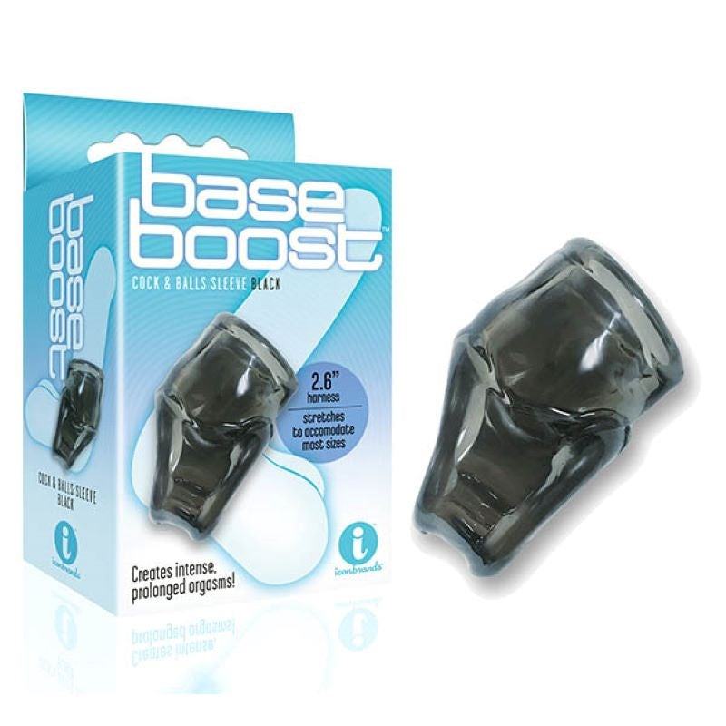 The 9's Base Boost - Cock & Ball Ring Black Ball and Cock Toys