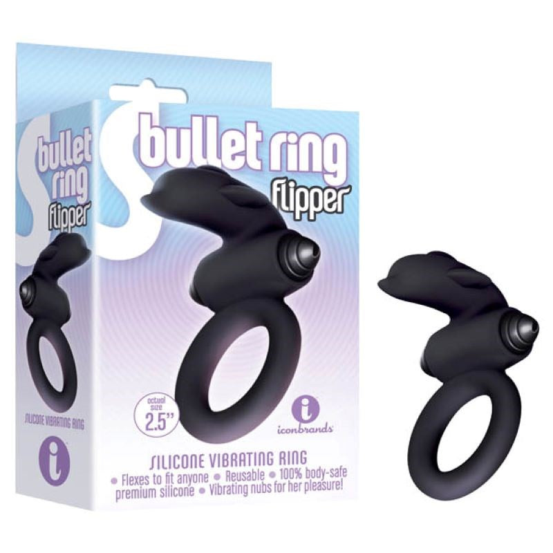 The 9's S-Bullet Ring - Flipper Vibrating Cock Rings