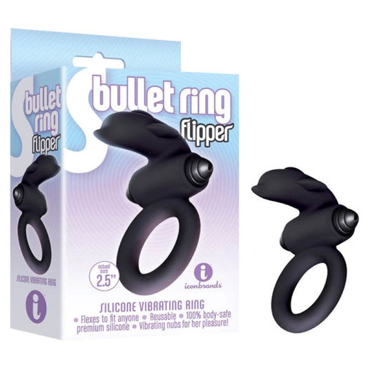 Comedic Pleasure Upgrade - The 9's S-Bullet Ring Flipper Vibrating Cock Rings