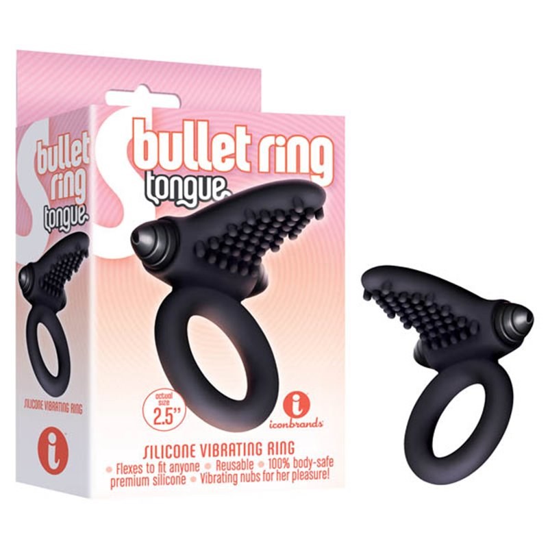 The 9's S-Bullet Ring - Tongue Vibrating Cock Rings