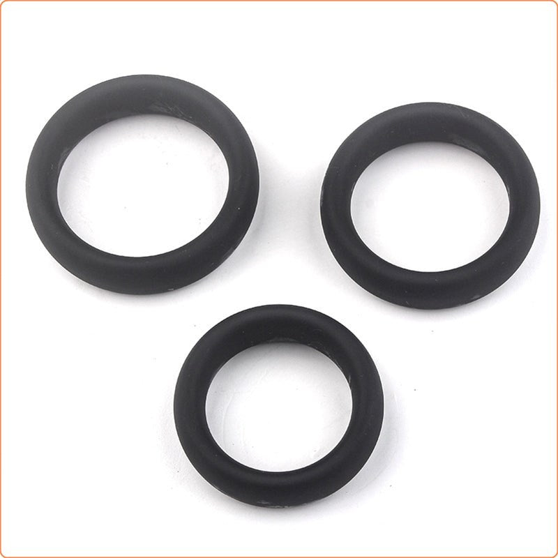 Thick 3 C-Ring Set - Stretchy Silicone Ball and Cock Toys