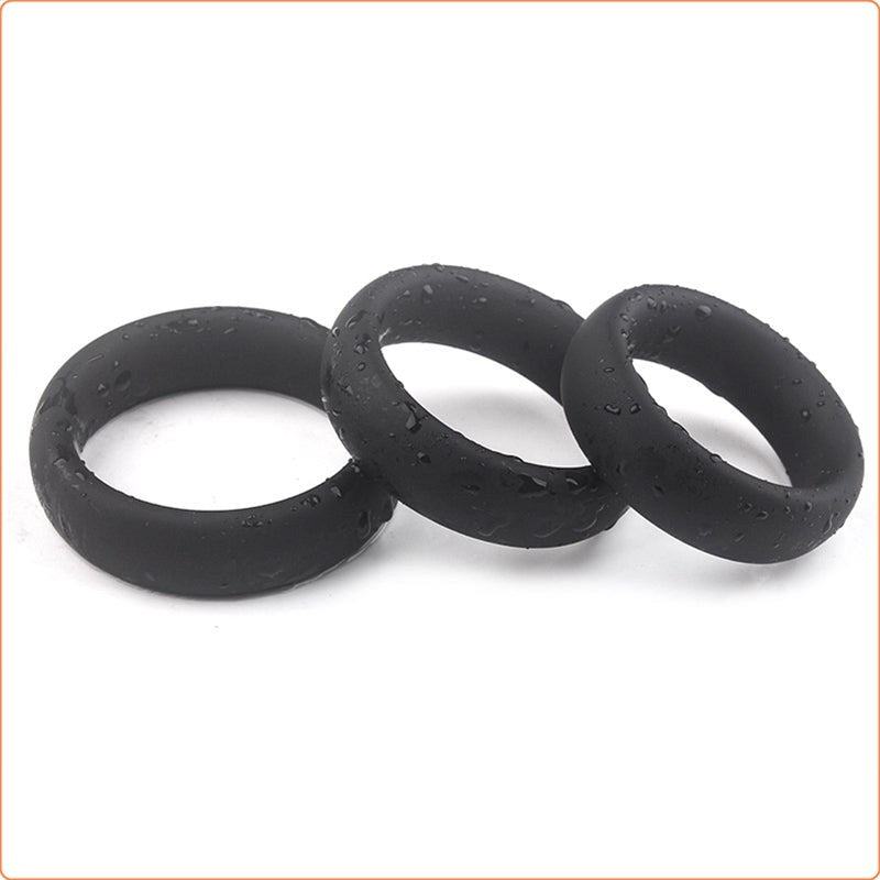 Thick 3 C-Ring Set - Stretchy Silicone Ball and Cock Toys