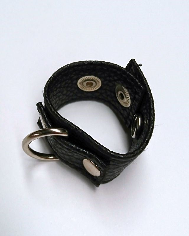 Tight Leather Cock Ring with D-Ring Cock Rings