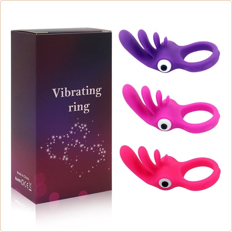 Tongue Vibration Cock Ring Ball and Cock Toys